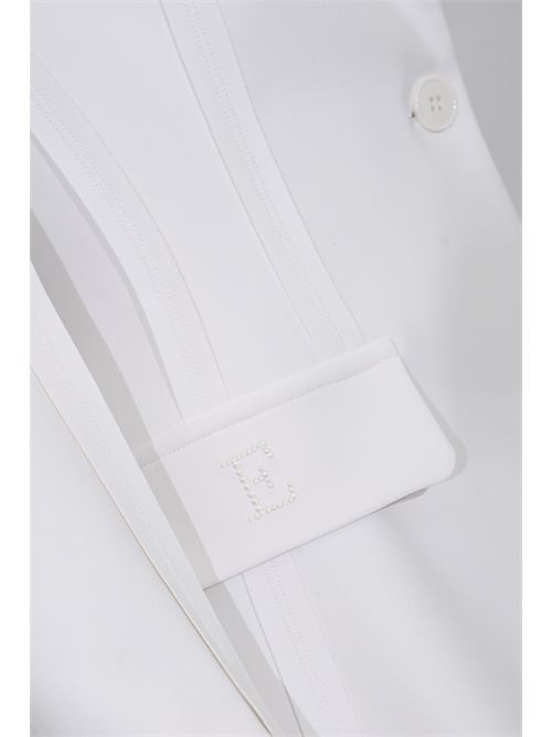 Giacca in doppio crepe stretch con motivi a taglio vivo Elisabetta Franchi | GI21661E2360